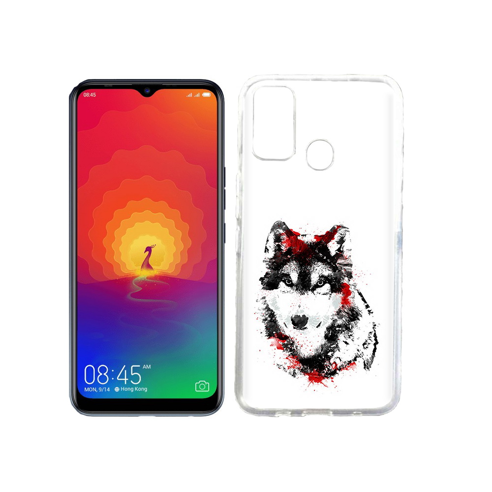 

Чехол MyPads Tocco для Tecno Spark 4 кровавый волк, Прозрачный, Tocco