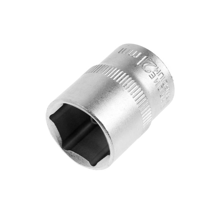 

ТУНДРА Головка торцевая шестигранная ТУНДРА, под квадрат 1/2", 21 мм, CrV