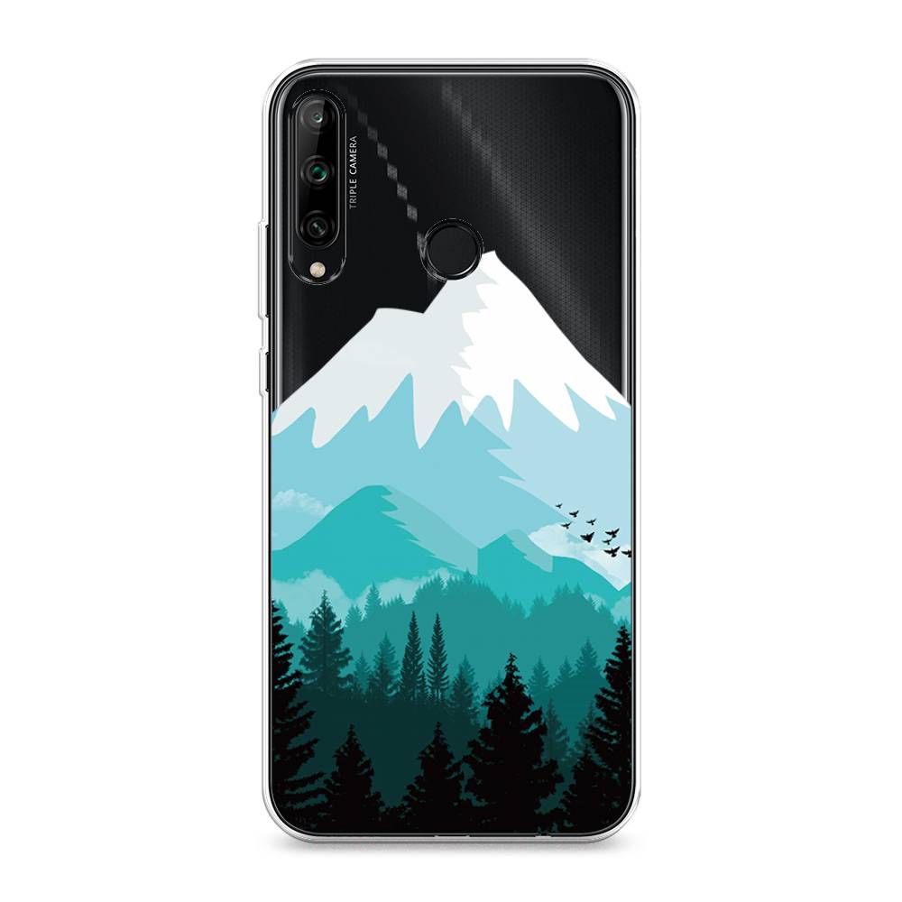 

Чехол на Honor 9C "Синяя снежная гора", Белый;голубой, 612550-2