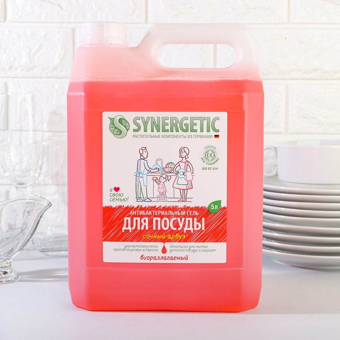 

Средство для мытья посуды Synergetic "Арбуз", с антибактериальным эффектом, 5 л