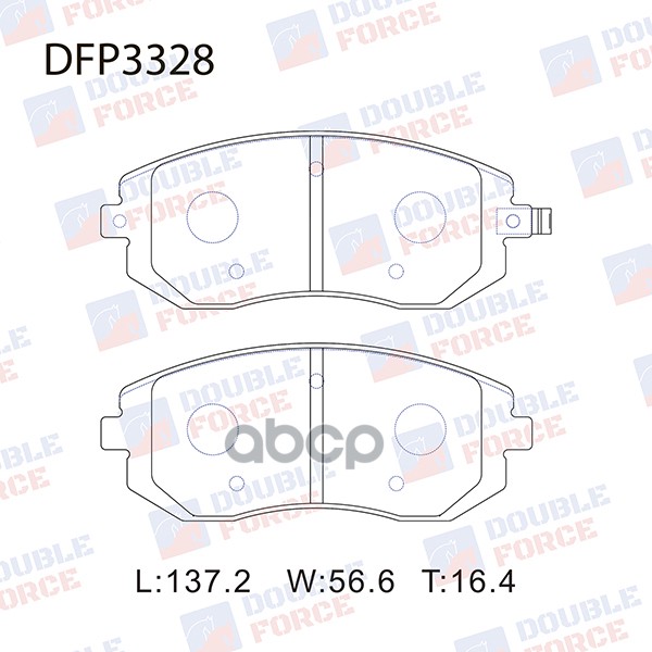 

Тормозные колодки DOUBLE FORCE дисковые DFP3328, DFP3328