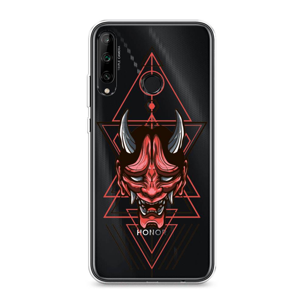 

Чехол на Honor 9C "Hanya Oni mask", Серый;красный;черный, 612550-4