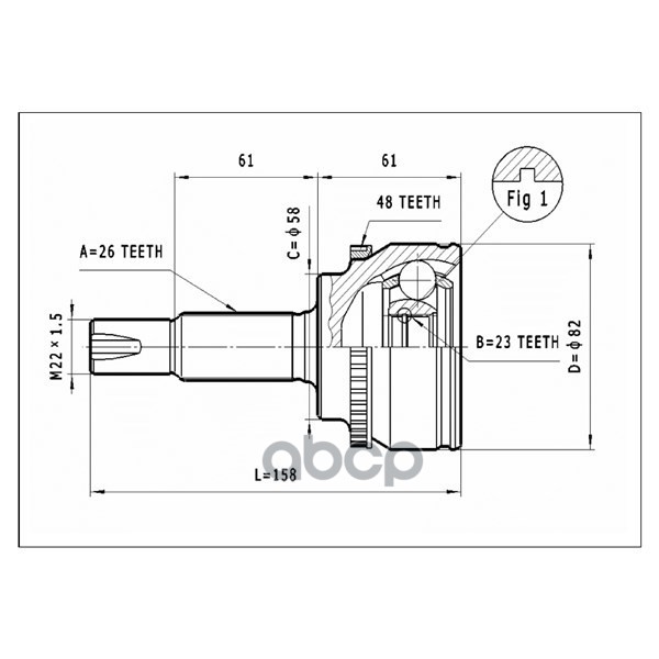 

Шрус Привода Double Force, С Abs DOUBLE FORCE арт. DFCV562, DFCV562