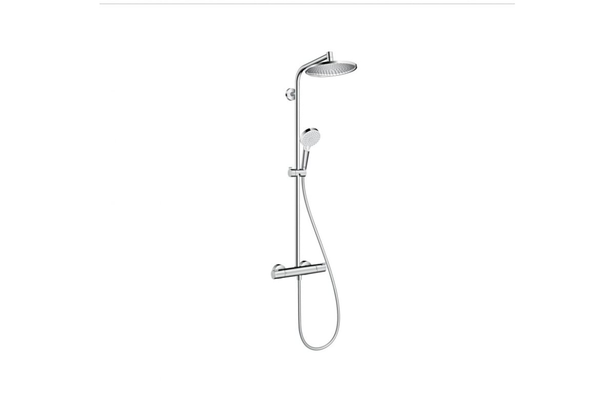 

Душевая система hansgrohe Crometta S 240 1jet Showerpipe с термостатом 27267000, хром