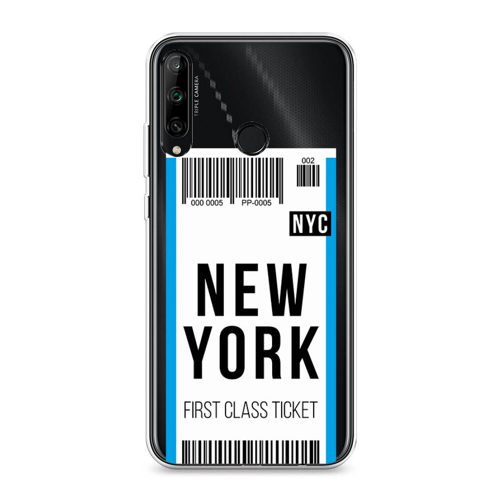 

Чехол на Honor 9C "Билет в Нью-Йорк", Белый;голубой, 612550-6