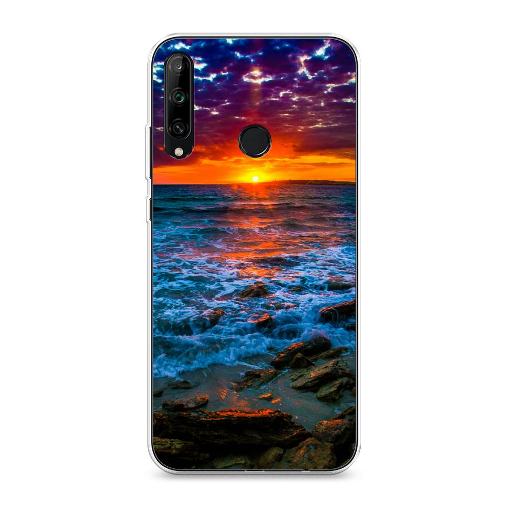 

Чехол на Honor 9C "Закат 1", Оранжевый;синий, 612550-2