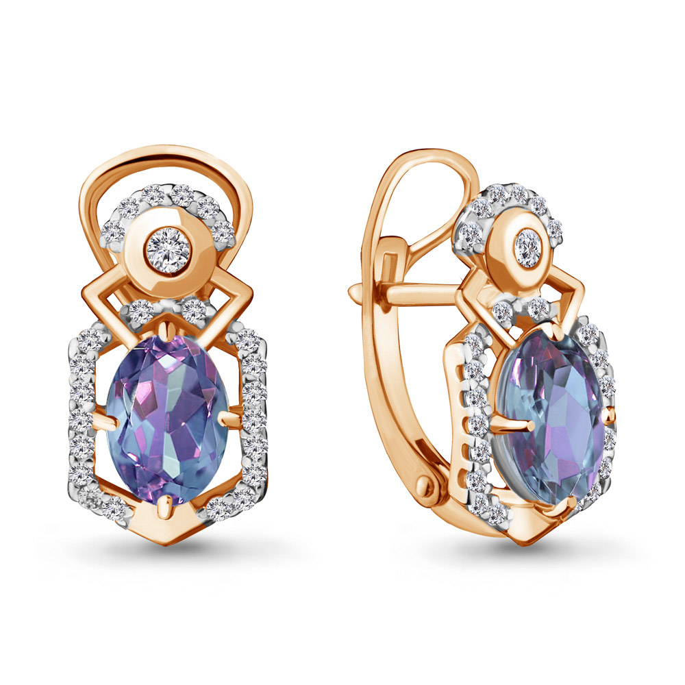 

Серьги из серебра с алекситом Aquamarine 4457225А_925_з, 4457225А_925_з