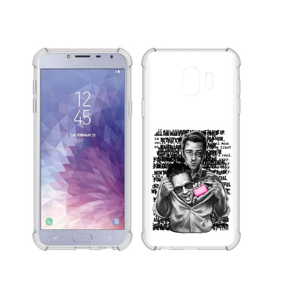 

Чехол MyPads Tocco для Samsung Galaxy J4 (2018) бойцовский клуб, Прозрачный, Tocco