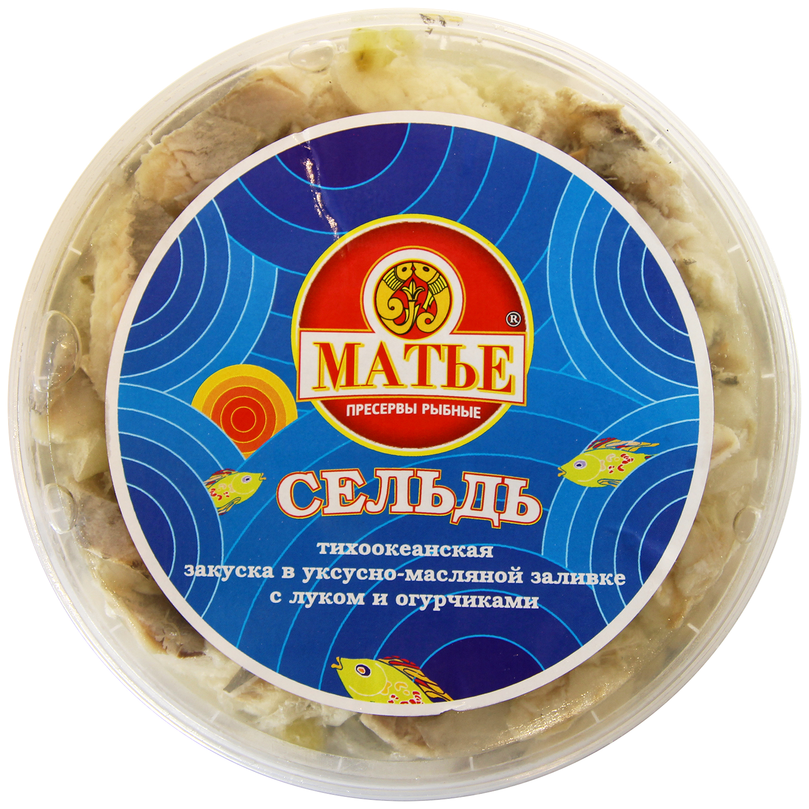 

Сельдь Матье закуска филе-кусочки в уксусно-масляной заливке с луком и огурцами 260 г