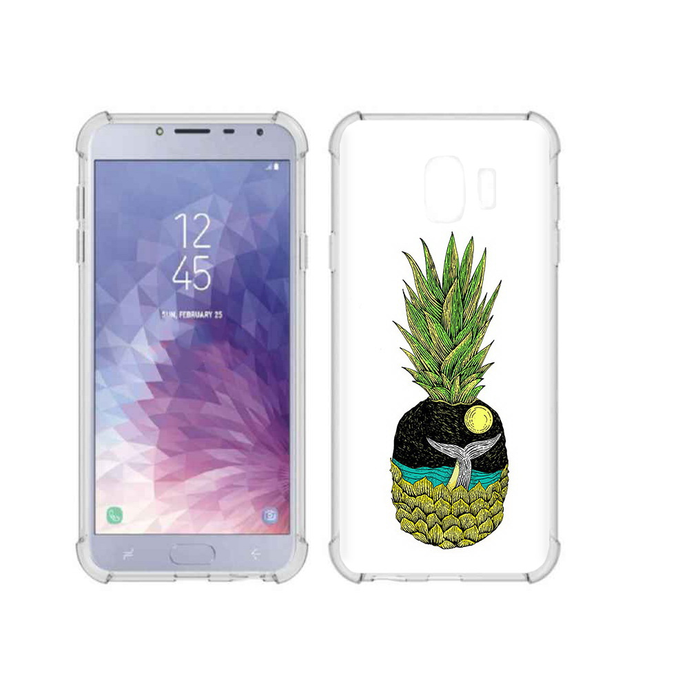 

Чехол MyPads Tocco для Samsung Galaxy J4 (2018) ананас с китом, Прозрачный, Tocco
