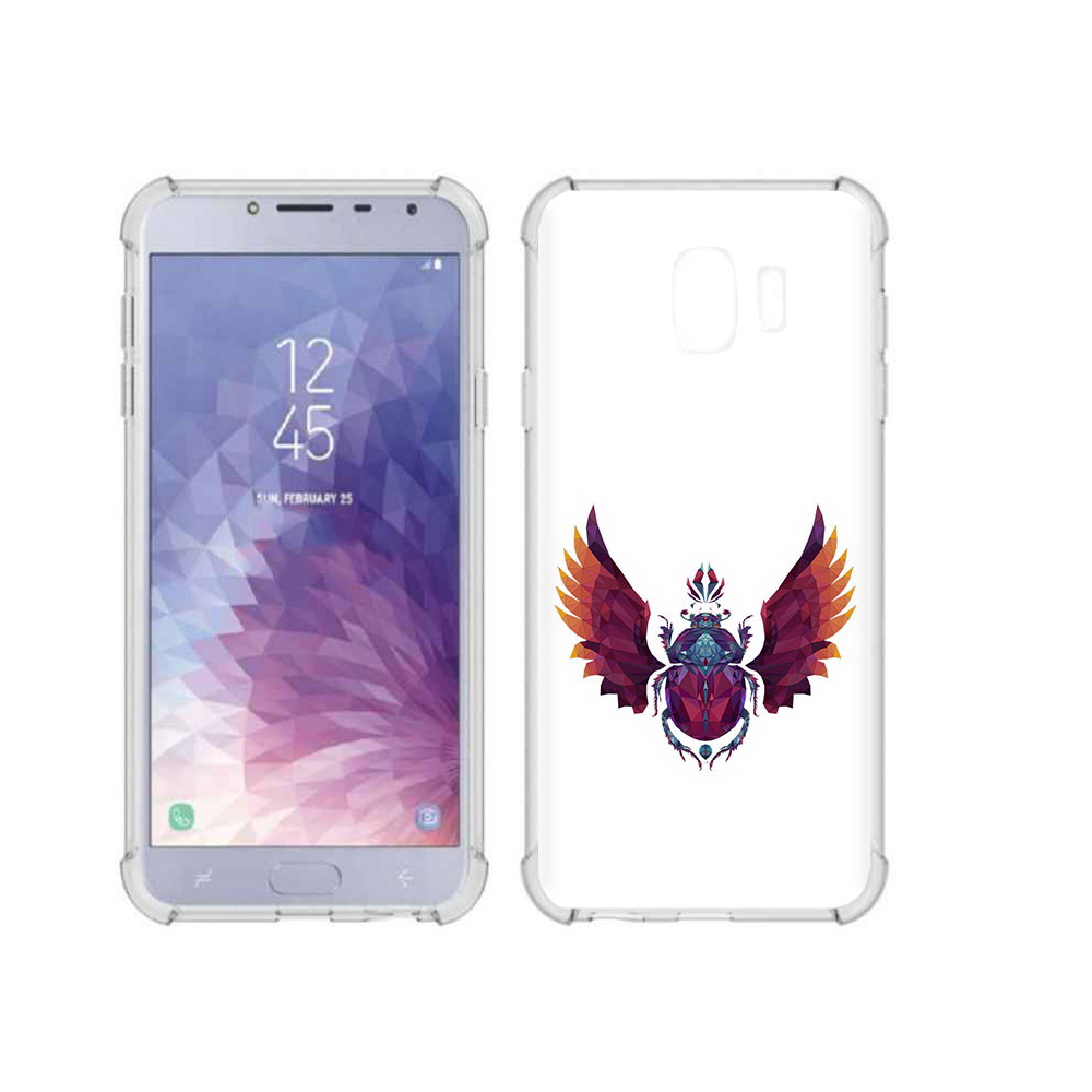 

Чехол MyPads Tocco для Samsung Galaxy J4 (2018) алмазный скоробей, Прозрачный, Tocco