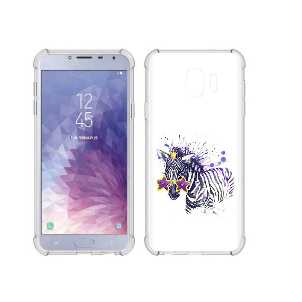 

Чехол MyPads Tocco для Samsung Galaxy J4 (2018) акварельная зебра, Прозрачный, Tocco