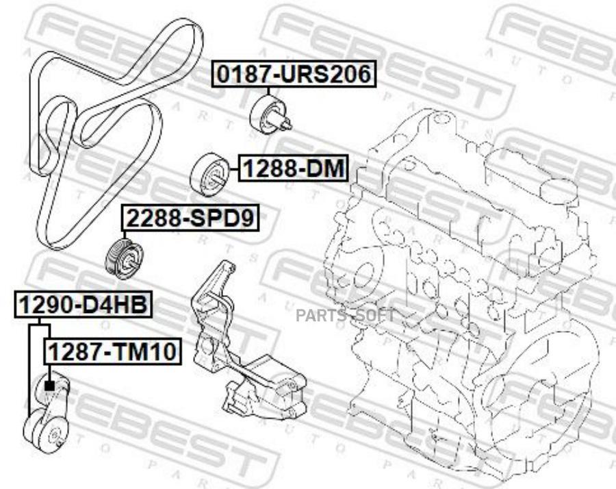 

НАТЯЖИТЕЛЬ РЕМНЯ FEBEST 1290d4hb