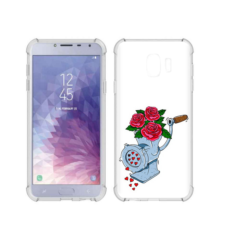

Чехол MyPads Tocco для Samsung Galaxy J4 (2018) Цветочные сердца, Прозрачный, Tocco