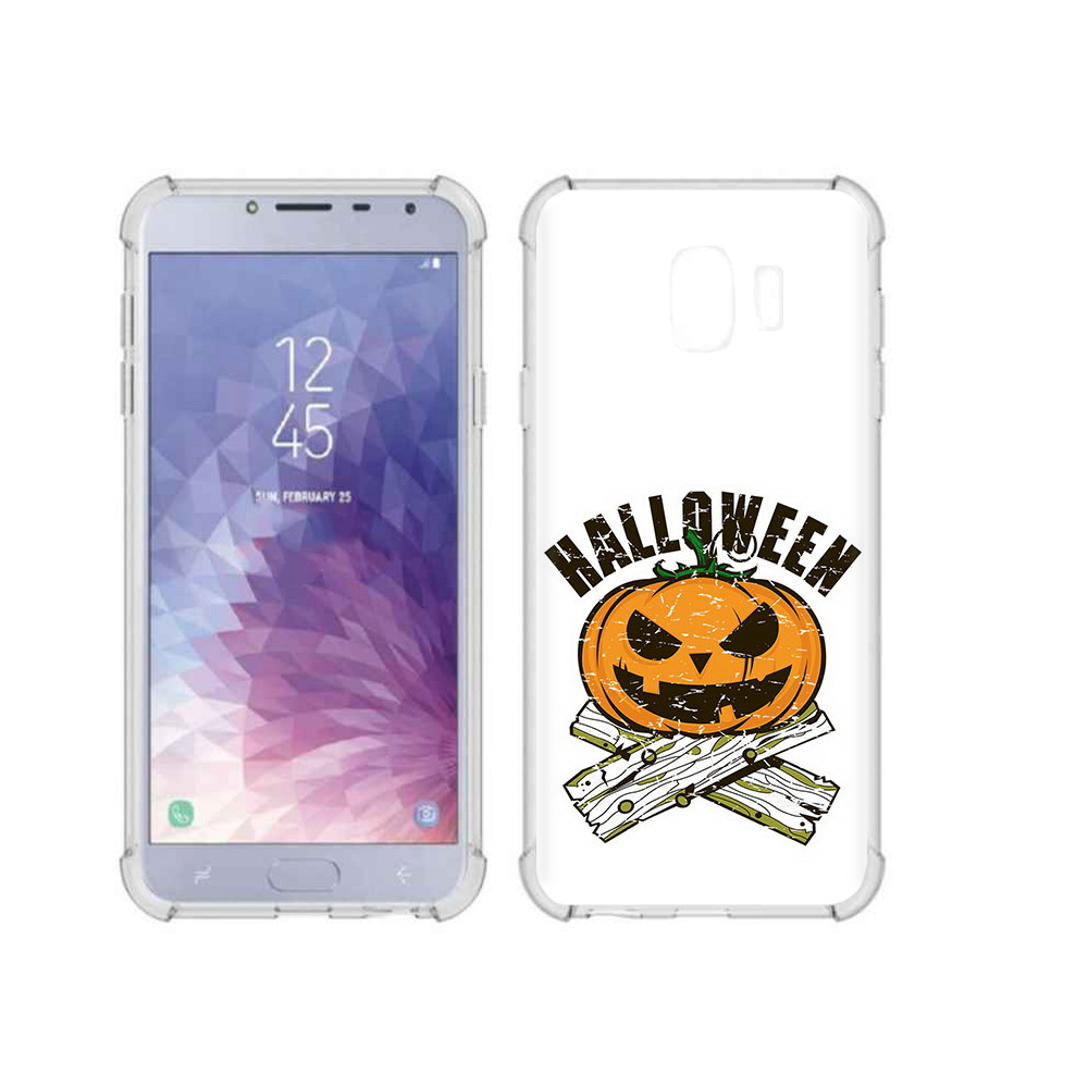 

Чехол MyPads Tocco для Samsung Galaxy J4 (2018) Хэллоуин доски тыква, Прозрачный, Tocco