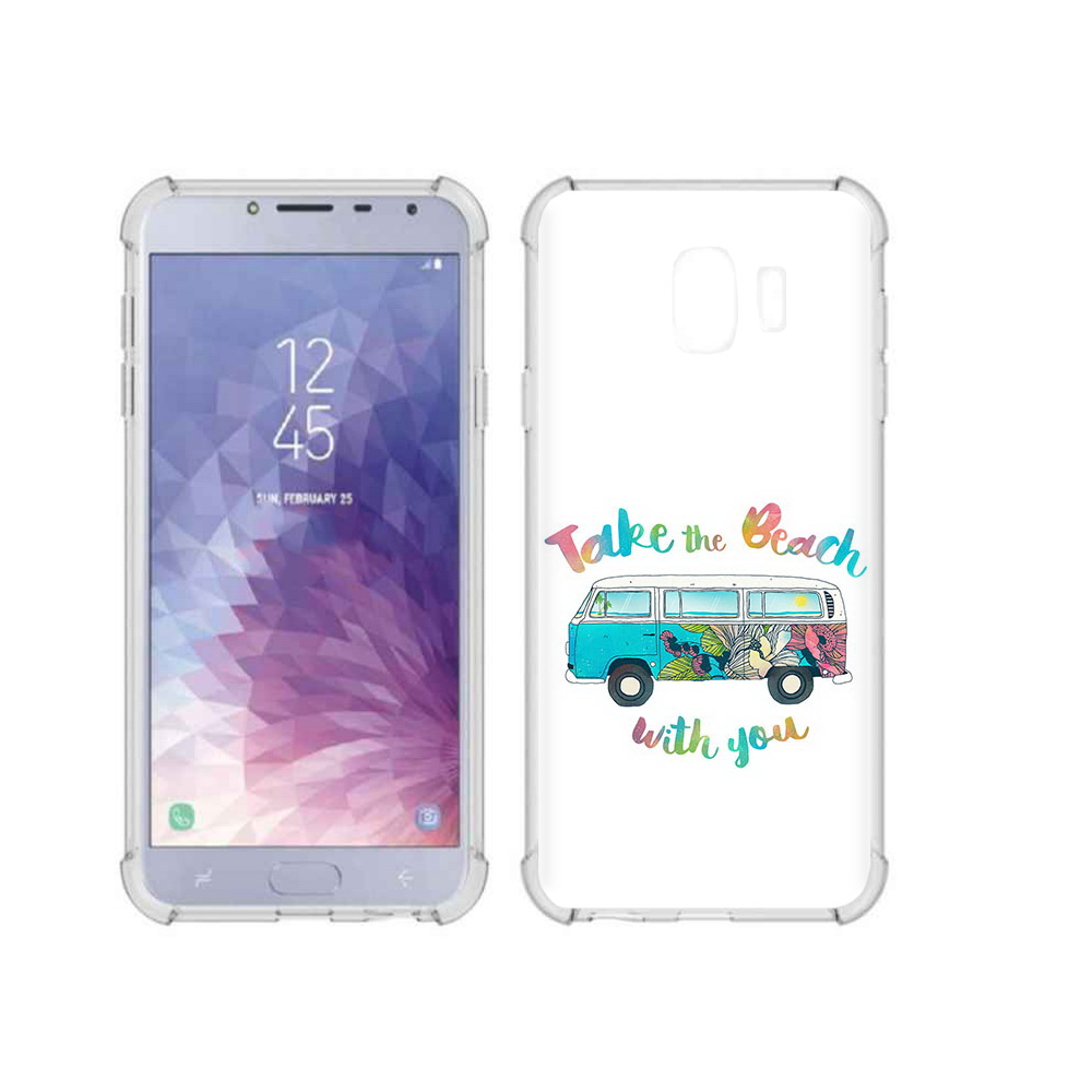 

Чехол MyPads Tocco для Samsung Galaxy J4 (2018) Хиппи автобус, Прозрачный, Tocco