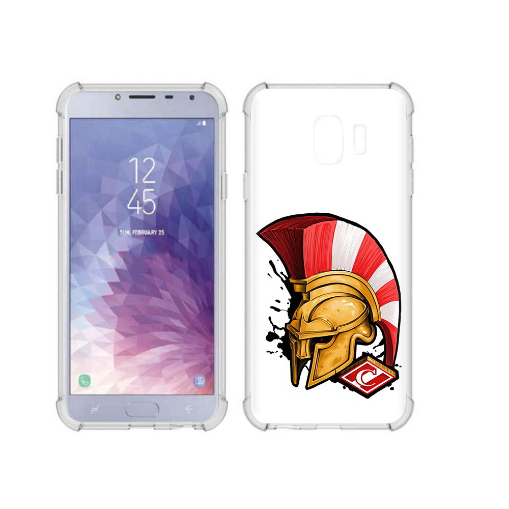 

Чехол MyPads Tocco для Samsung Galaxy J4 (2018) ФК спартак шлем, Прозрачный, Tocco