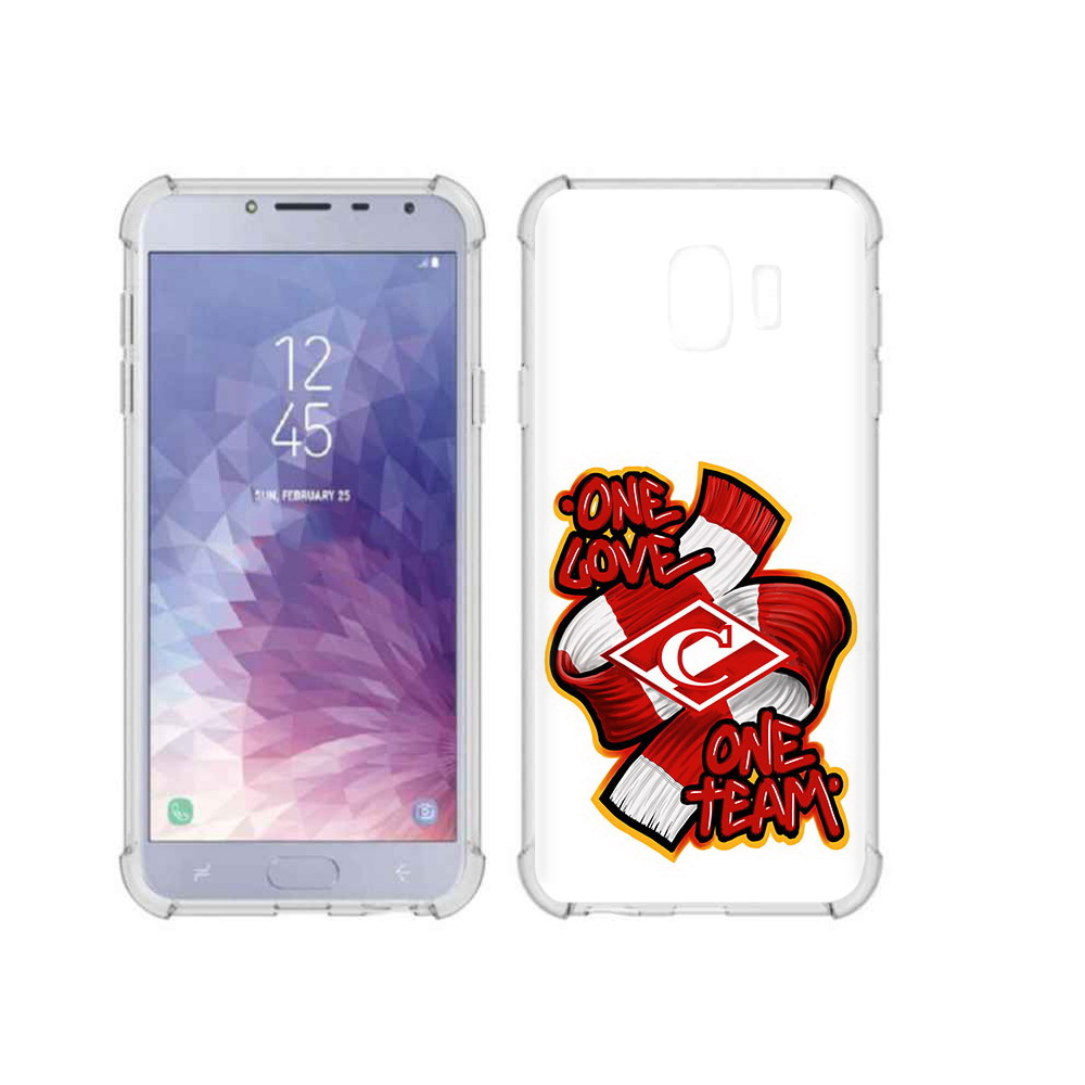 

Чехол MyPads Tocco для Samsung Galaxy J4 (2018) ФК спарак 1 любовь, Прозрачный, Tocco