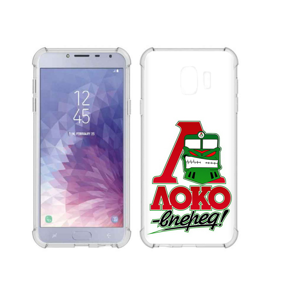 

Чехол MyPads Tocco для Samsung Galaxy J4 (2018) ФК локо вперед, Прозрачный, Tocco