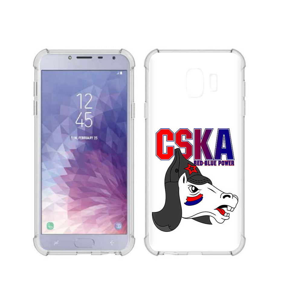 

Чехол MyPads Tocco для Samsung Galaxy J4 (2018) ФК ЦСК лошадка россия, Прозрачный, Tocco