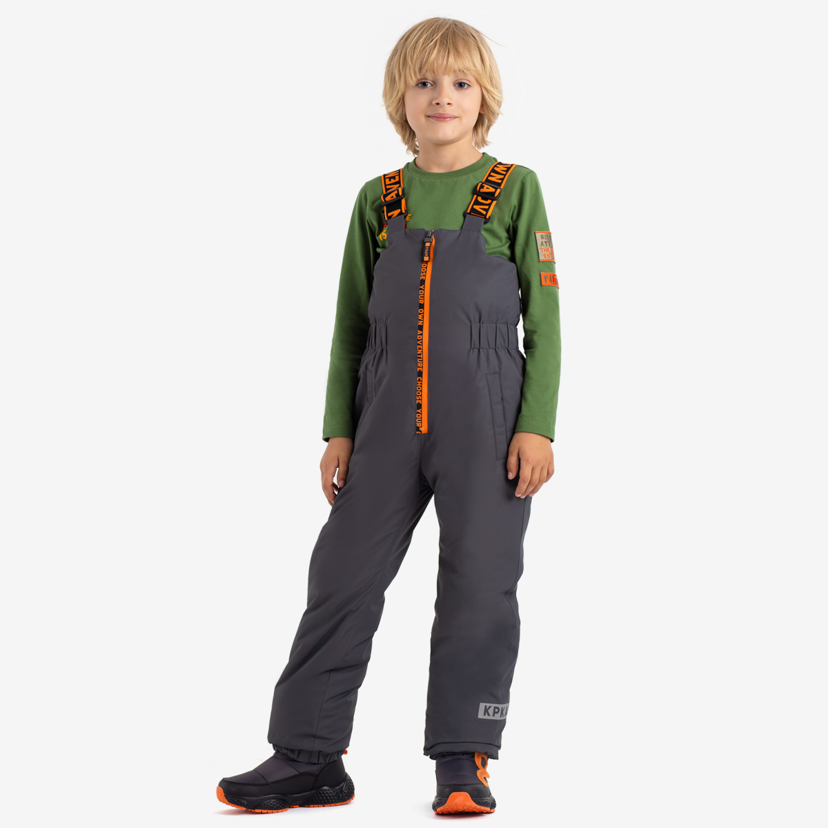 

Брюки детские Kapika KKBCP01, серый, 128, KKBCP01