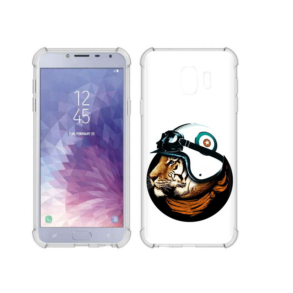

Чехол MyPads Tocco для Samsung Galaxy J4 (2018) Тигр в шлеме, Прозрачный, Tocco