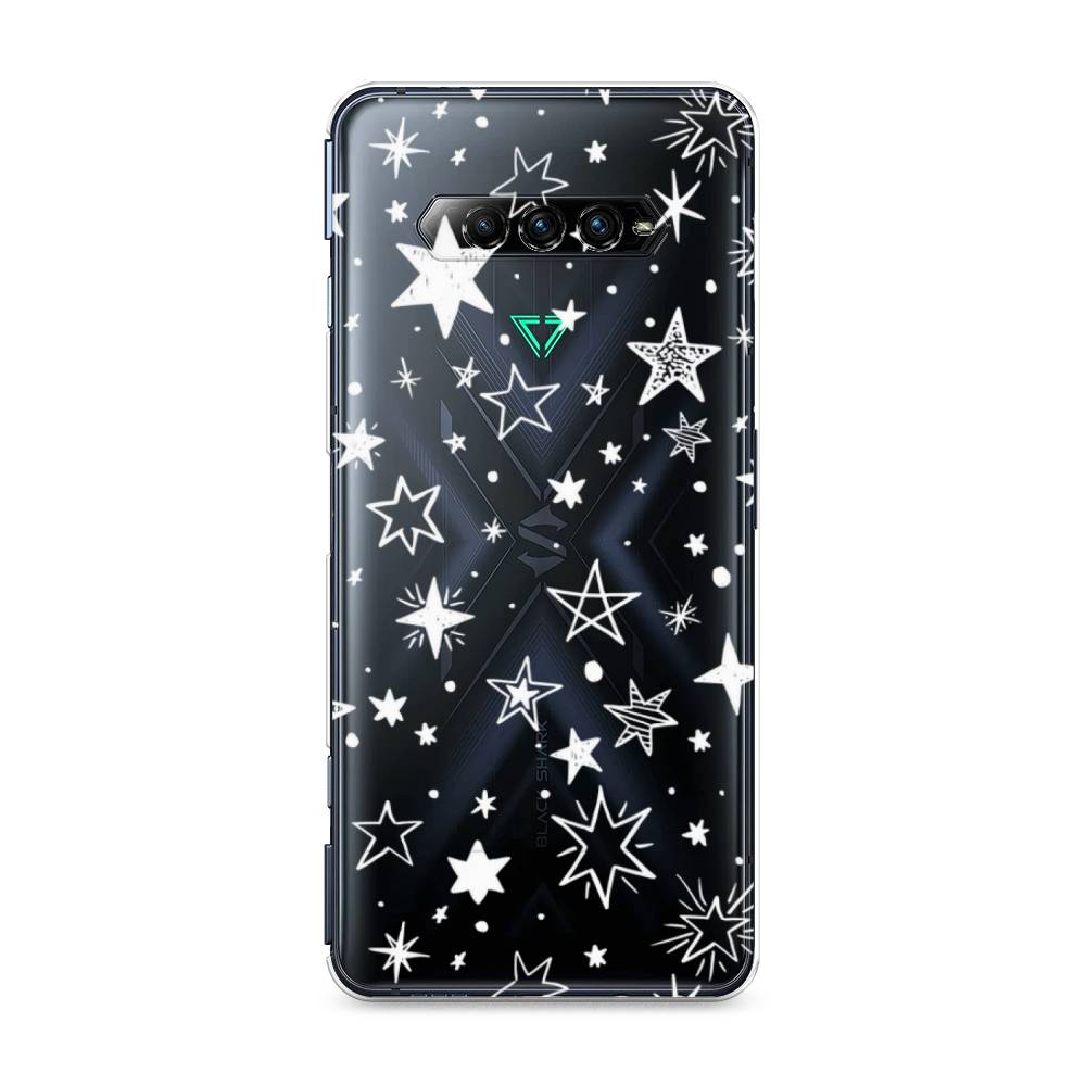 

Чехол Awog на Xiaomi Black Shark 4 pro "Звездочки графика белая", Прозрачный;белый, 317650-7