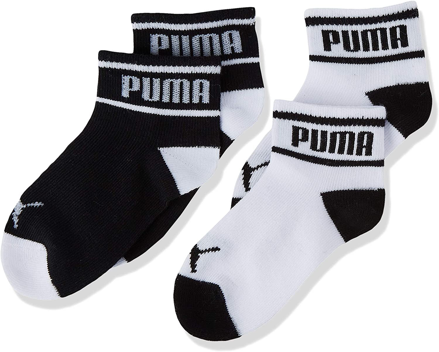 

Носки детские PUMA 2022 Baby Wording Sock 2P Black White р.14-16, Белый;черный, Baby Wording Sock 2P