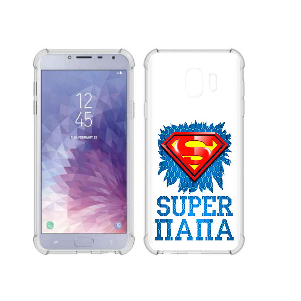 

Чехол MyPads Tocco для Samsung Galaxy J4 (2018) Супер Папа, Прозрачный, Tocco