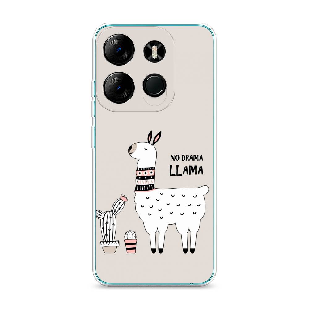 

Чехол Awog на Tecno Pop 7 Pro "No drama LLama", Бежевый;серый;белый, 303450-2