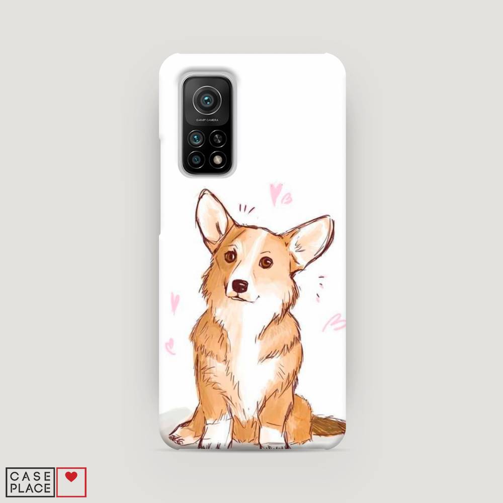 

Пластиковый чехол "Корги любовь" на Xiaomi Mi 10T, 39320-1