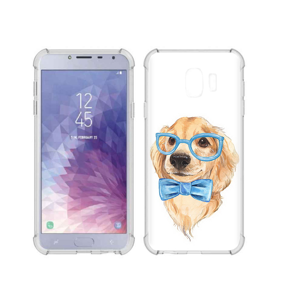 

Чехол MyPads Tocco для Samsung Galaxy J4 (2018) Собака интеллигент, Прозрачный, Tocco