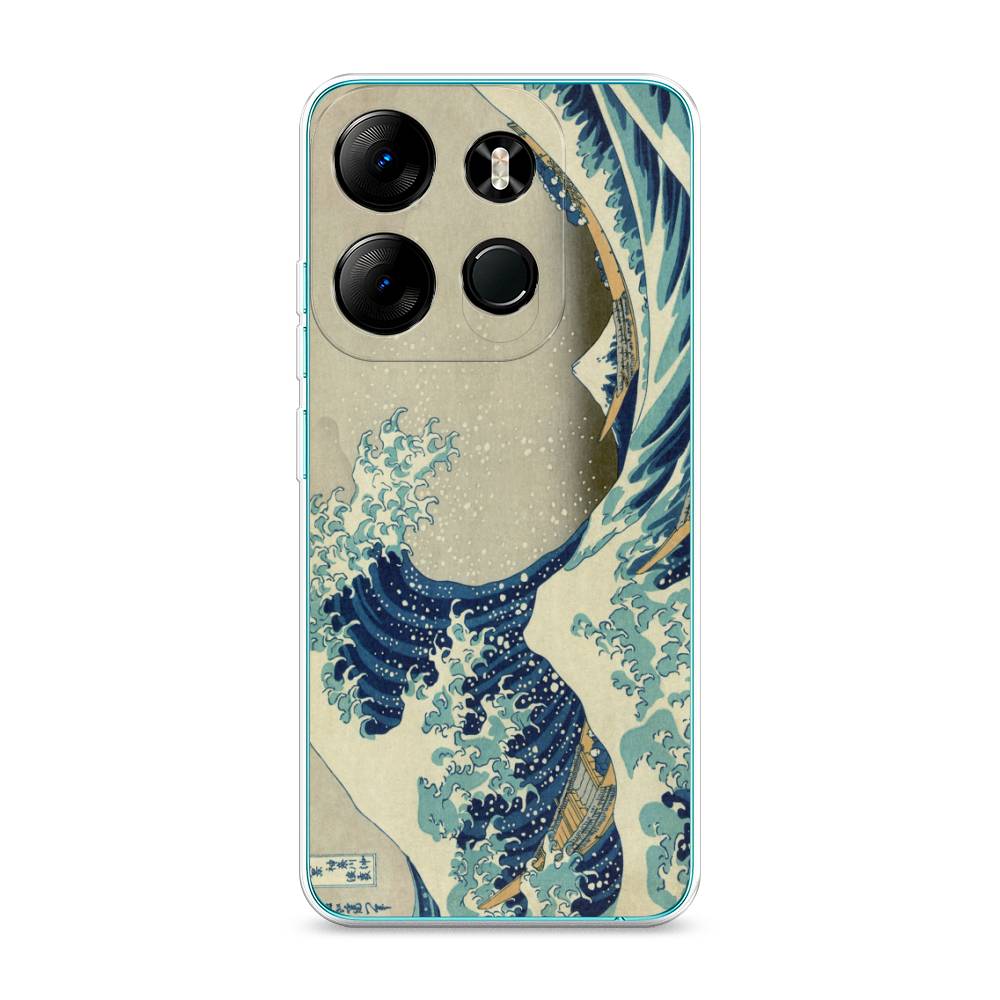 

Чехол Awog на Tecno Pop 7 Pro "Большая волна в Канагаве", Серый;синий;голубой, 303450-9