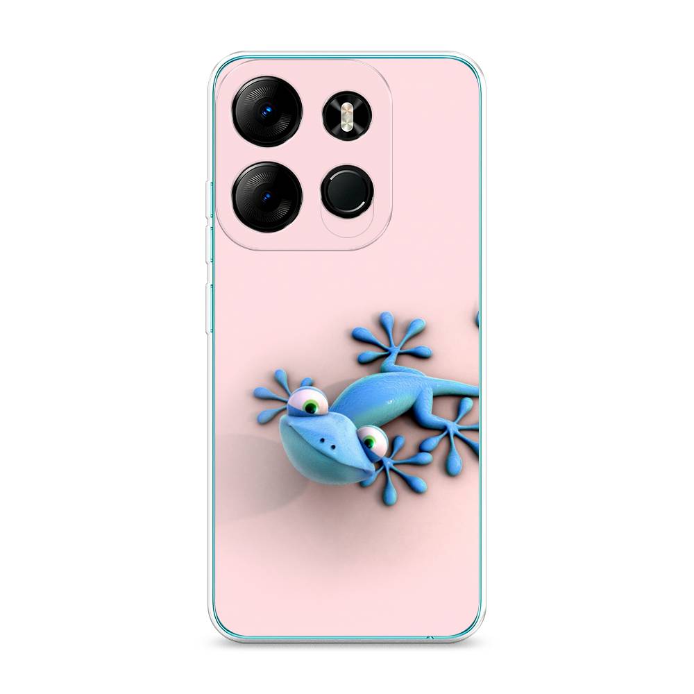 

Чехол Awog на Tecno Pop 7 Pro "Голубая ящерка", 303450-2