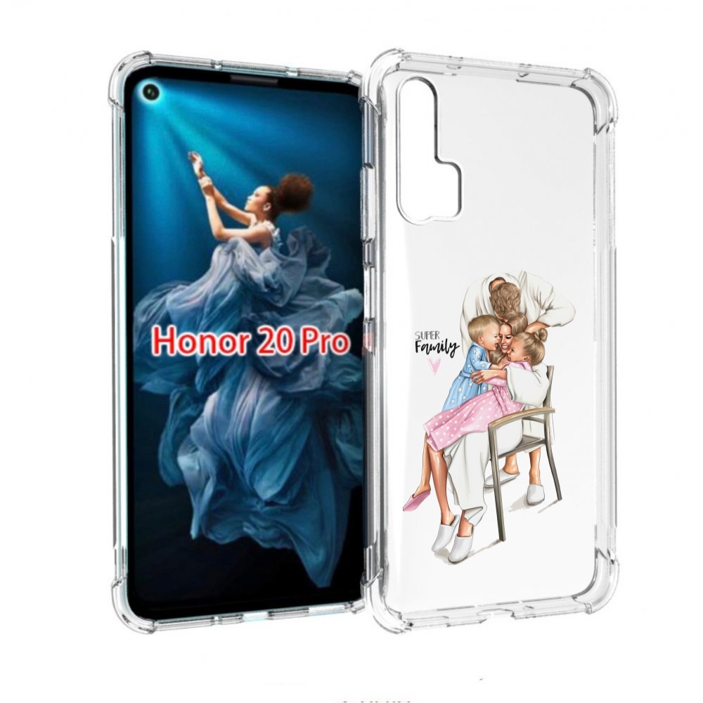 

Чехол бампер MyPads Super-family для Honor 20 Pro противоударный, Прозрачный, Tocco