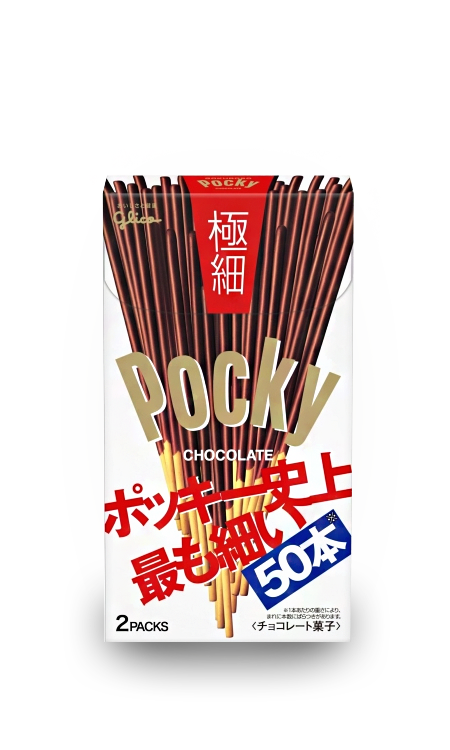 фото Соломка pocky superfine супер тонкие с шоколадным вкусом 44 грамм (корея) упаковка 40 шт