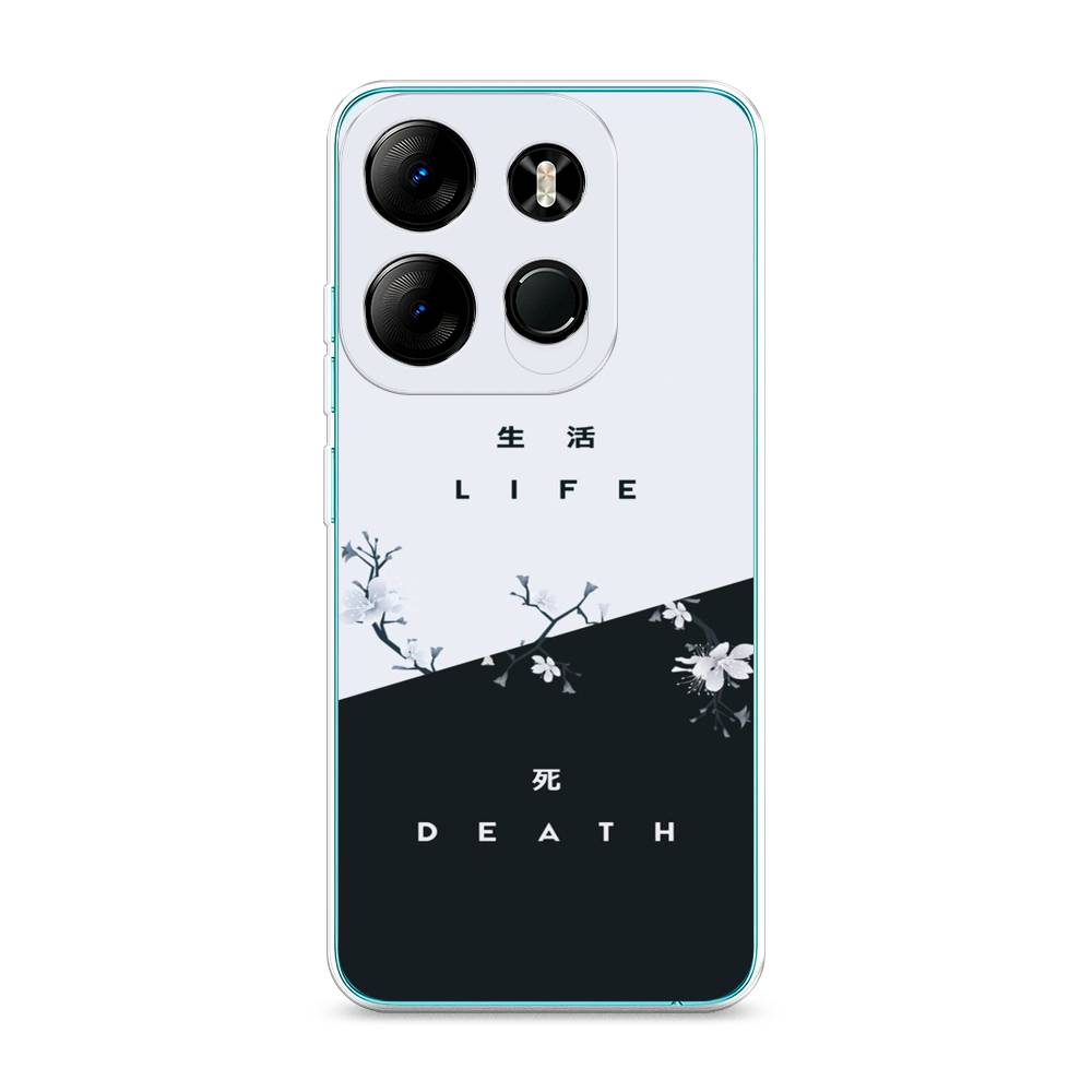 

Чехол Awog на Tecno Pop 7 Pro "Life and death", Черный;серый, 303450-7