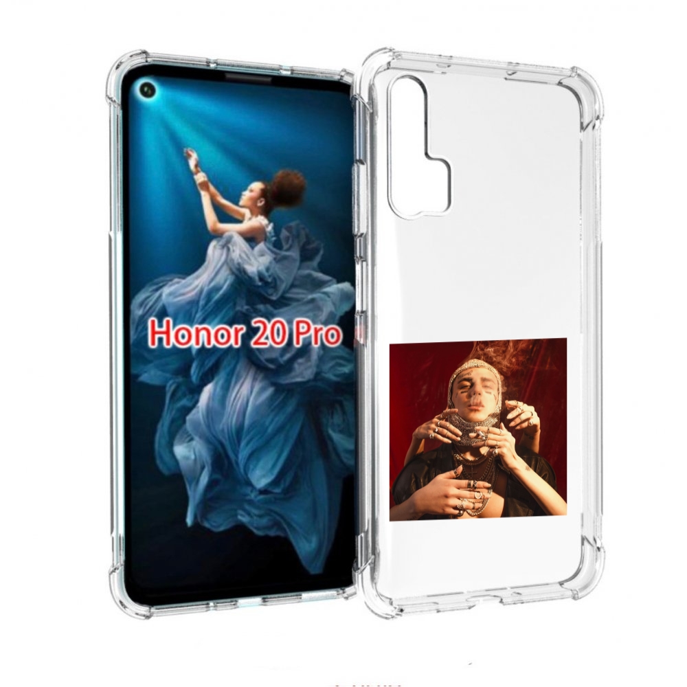 

Чехол бампер MyPads Slime face для Honor 20 Pro противоударный, Прозрачный, Tocco