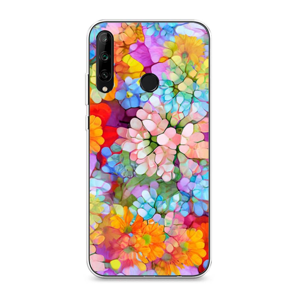 

Чехол на Honor 9C "Цветы витраж", Оранжевый;розовый;голубой, 612550-3