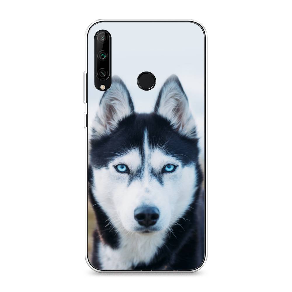 

Чехол на Honor 9C "Хаски 2", Синий;белый, 612550-1