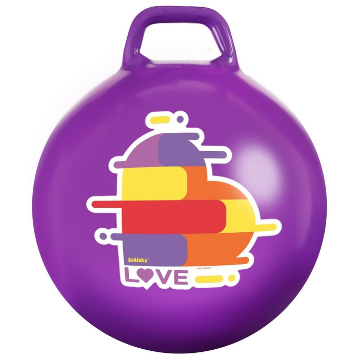 

Мяч-прыгун с ручками LOVE 65 см, 520 г, цвет фиолетовый