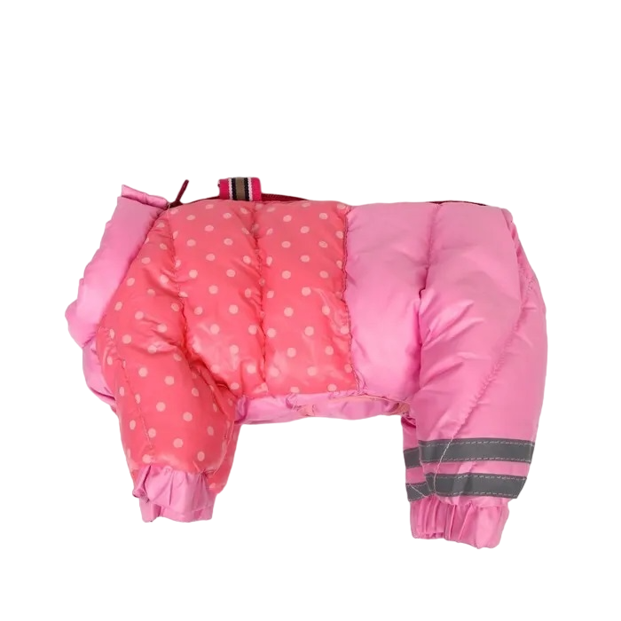 

Комбинезон для собак "Горошек", размер  (ДС 28 см, ОГ 34 см, ОШ 44 см), розовый