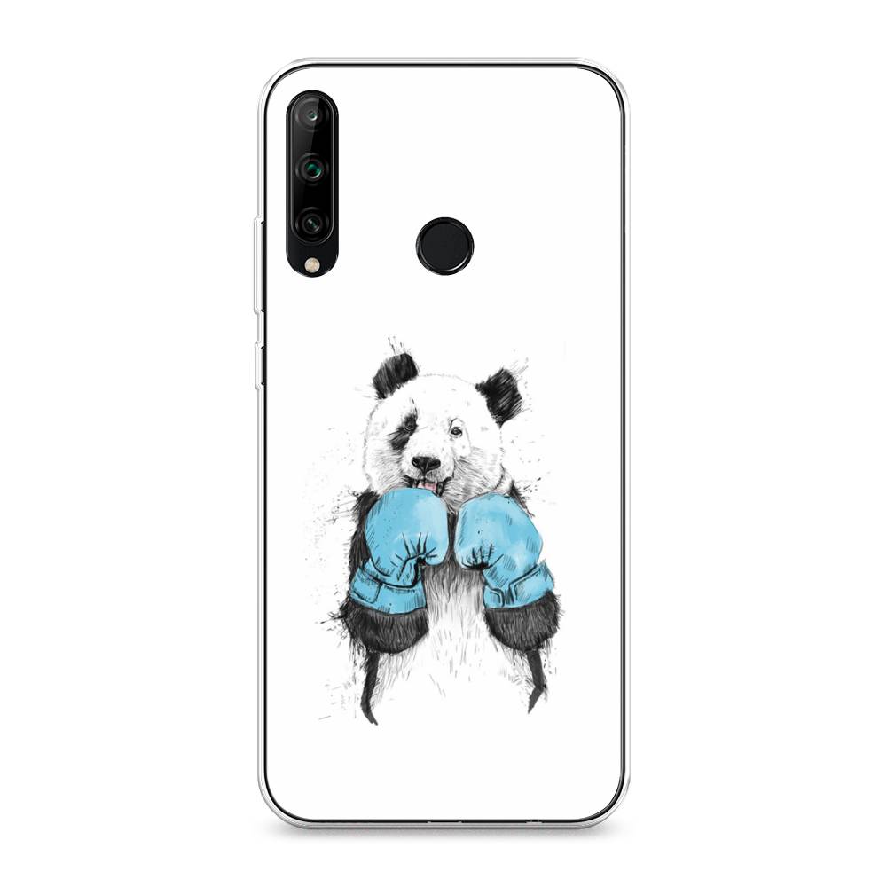 

Чехол на Honor 9C "Панда боксер", Голубой;белый;серый, 612550-1