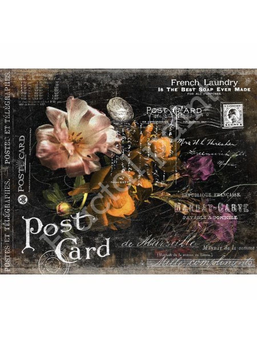 

Трансфер для декупажа переводной рисунок винтажный 021 А4, Бумага для рукоделия