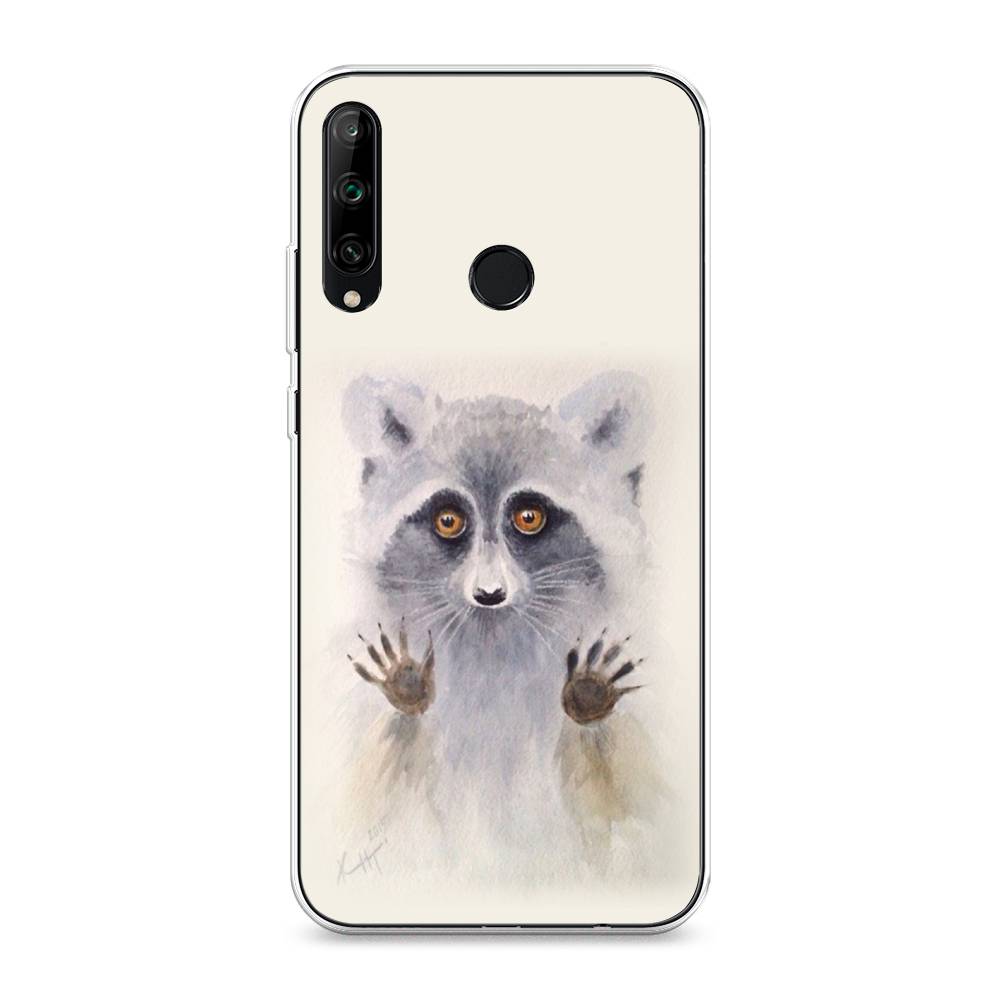

Чехол на Honor 9C "Енот за стеклом", Бежевый;серый, 612550-4