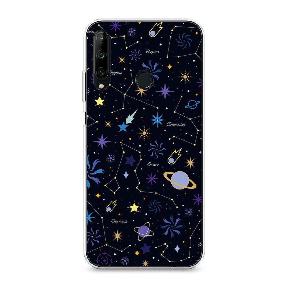 

Чехол на Honor 9C "Цветной космос", Желтый, 612550-2