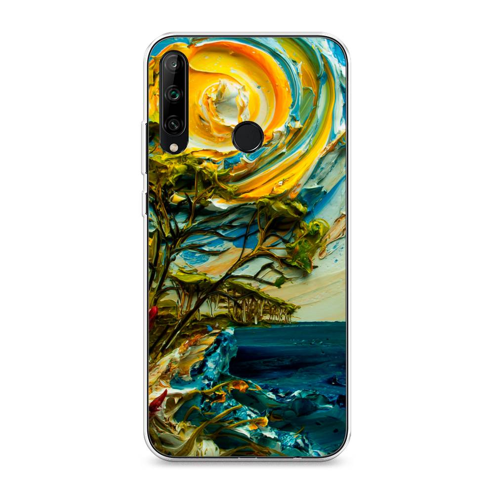 

Чехол на Honor 9C "Солнце живопись", Желтый;синий, 612550-4
