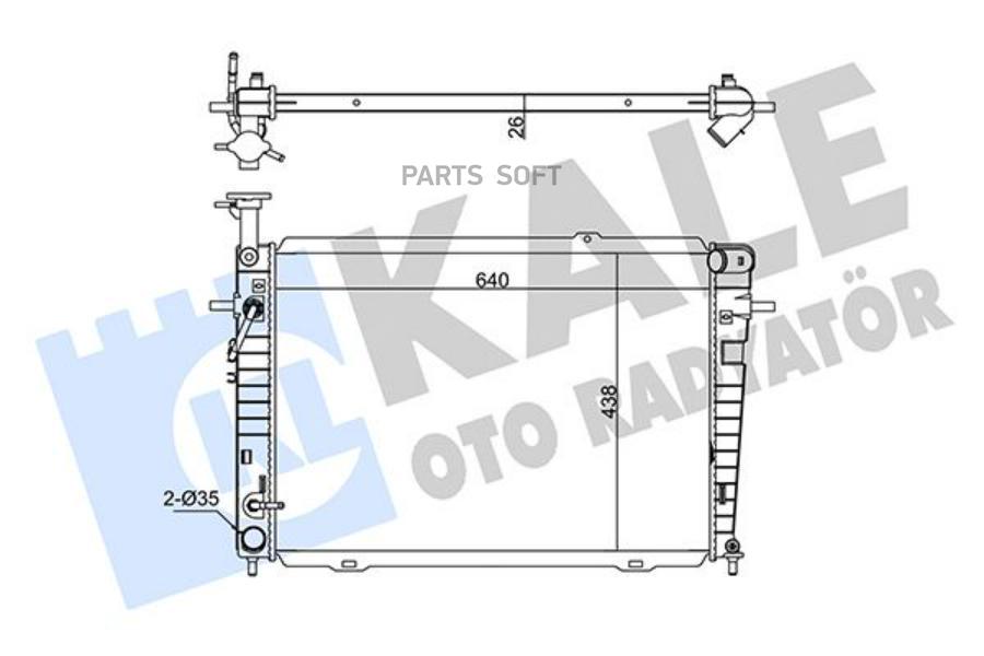 

346140 Радиатор Системы Охлаждения Hyundai Tucson, Kia Sportage 2.0/2.7 04>