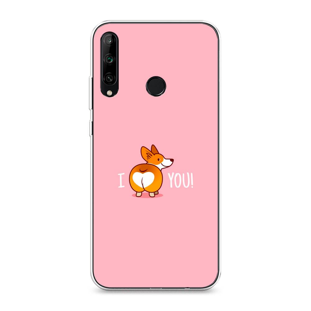 

Чехол на Honor 9C "Корги I love you", Розовый;коричневый;белый, 612550-1