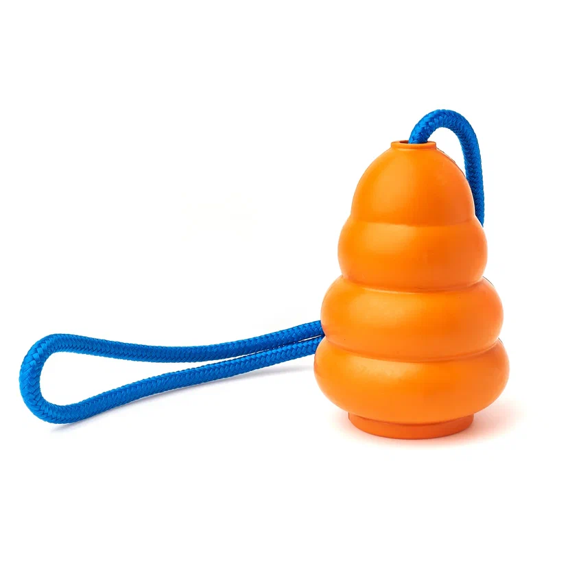 

Игрушка для собак Играй Гуляй Конг, с канатом 30 см, оранжевая, Конг